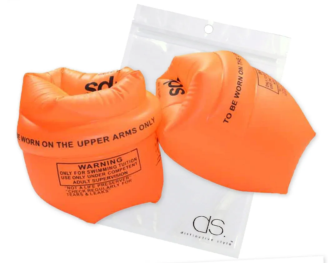 1 Pair Inflatable Armbands for Swimming - Orange