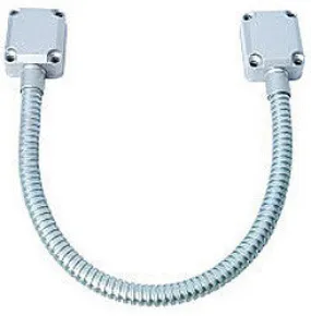 18" Armored Door Cord With Aluminum Junction Box (Wire & Terminals Not Supplied). ADC-2