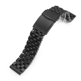 20mm or 22mm Super Engineer II Watch Band Straight End, 316L Stainless Steel Diamond-like Carbon (DLC coating) V-Clasp