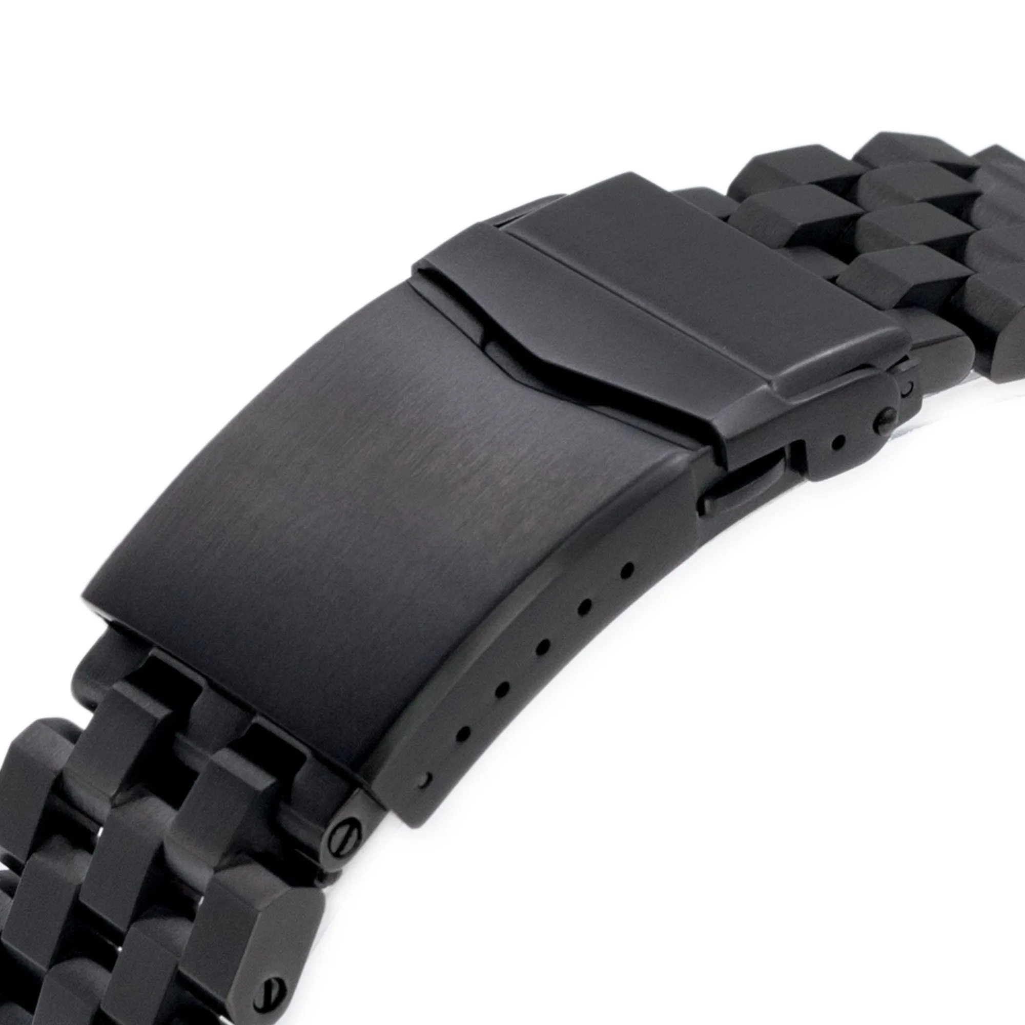 20mm or 22mm Super Engineer II Watch Band Straight End, 316L Stainless Steel Diamond-like Carbon (DLC coating) V-Clasp