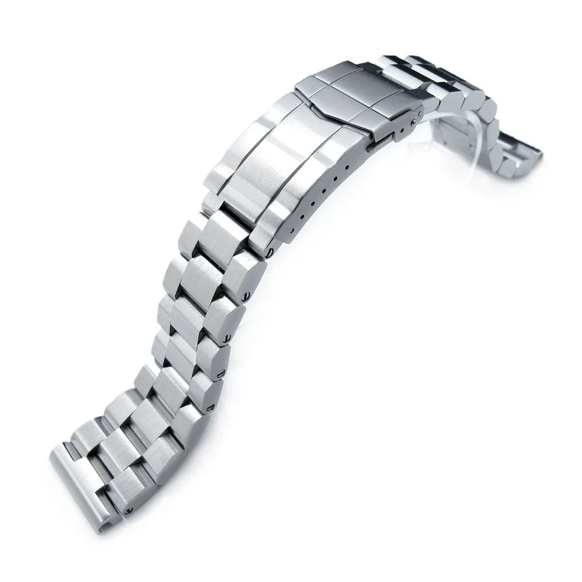 22mm Hexad Watch Band Straight Lug, 316L Stainless Steel Brushed SUB Clasp