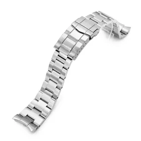 22mm Super-O Boyer Watch Band compatible with Orient Mako II & Ray II, 316L Stainless Steel Brushed SUB Clasp