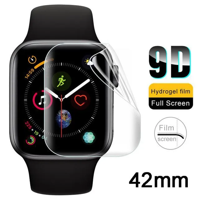 2Pcs Soft Hydrogel Full Screen Protector Film For Apple Watch 38mm 42mm 40mm 44mm Tempered Film For iwatch 4/3/2/1 Not Glass