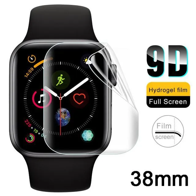 2Pcs Soft Hydrogel Full Screen Protector Film For Apple Watch 38mm 42mm 40mm 44mm Tempered Film For iwatch 4/3/2/1 Not Glass