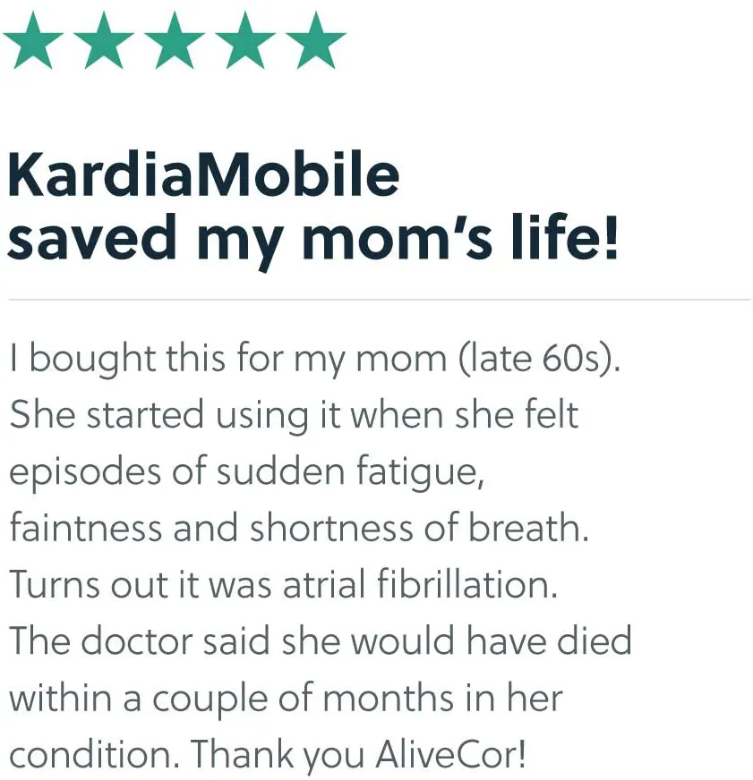 AliveCor KardiaMobile Personal EKG | FDA-Cleared | Detects AFib