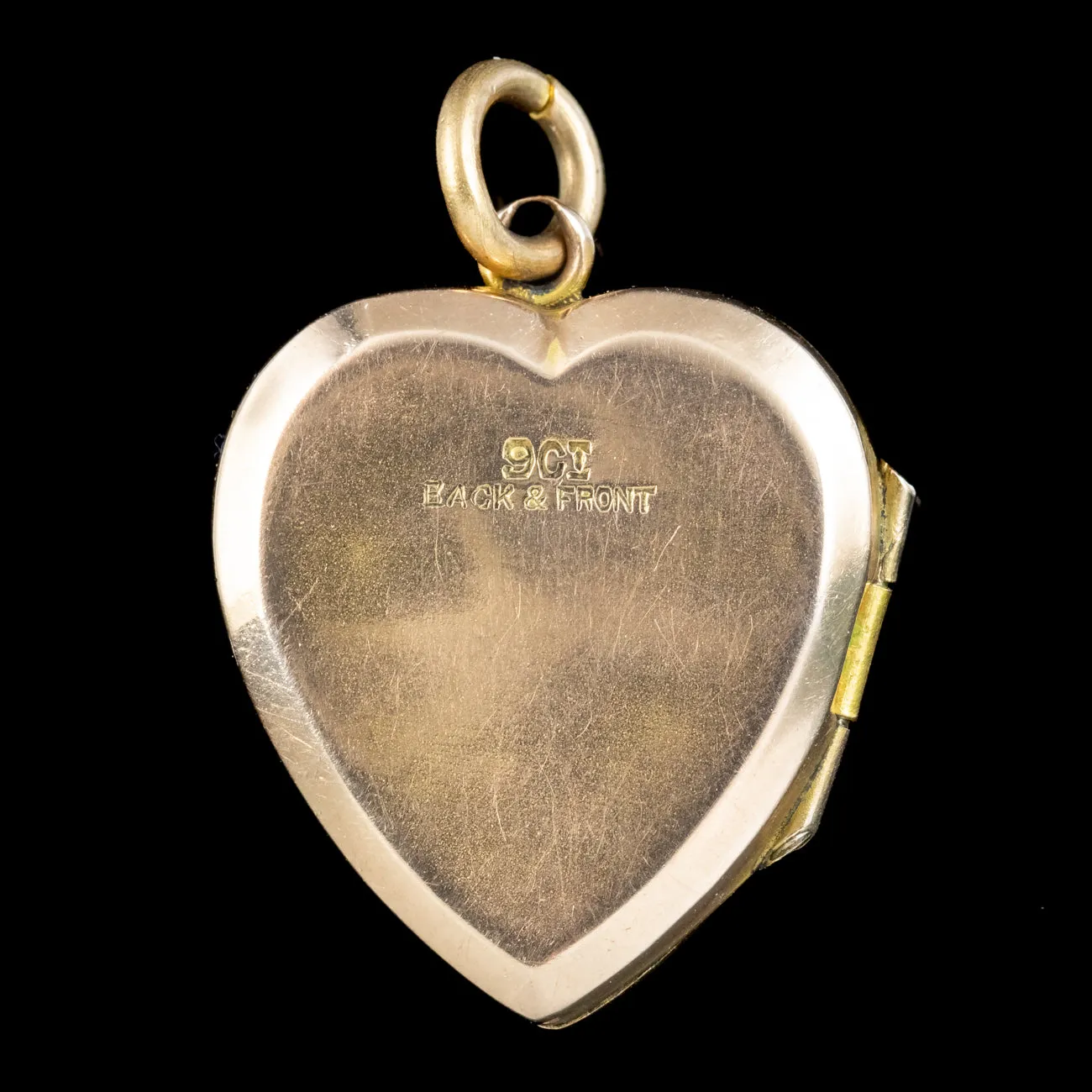 Antique Victorian Mizpah Heart Locket 9ct Gold