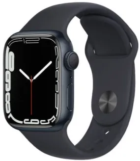 Apple Watch Series 7 (GPS) 41mm Midnight Aluminum Case with Midnight Sport Band (MKMX3)