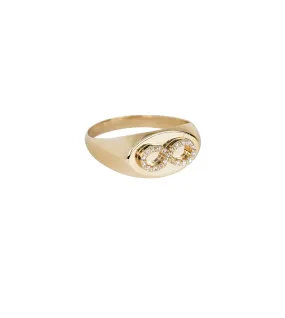 Baby Signet Infinity Yellow Gold