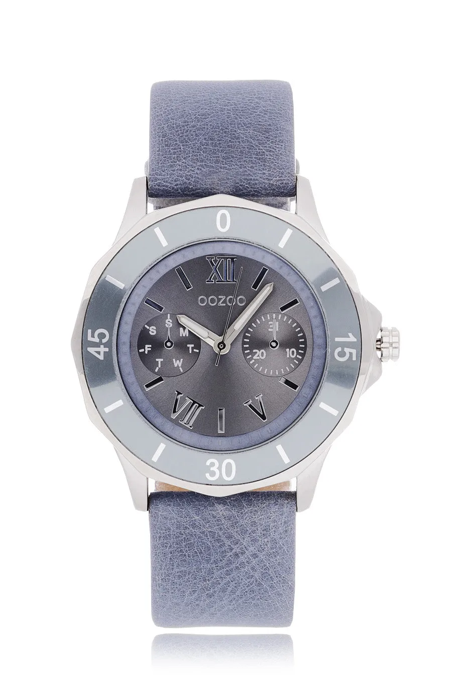 C5317 PETROL GREY Leather Watch