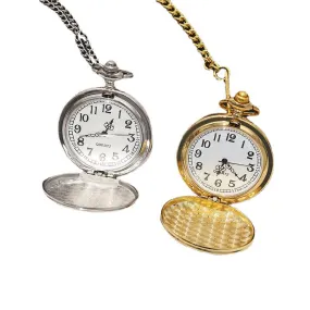 Classic Pocket Watch Laser Alloy Travel Commemorative Flip Watch Retro Denim Custom Pocket Watch