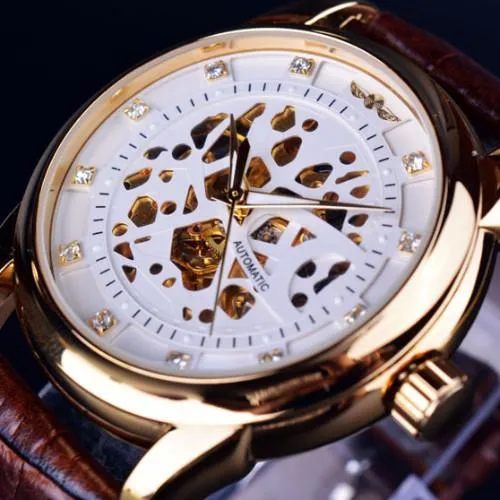 Classy Men Watch Royal White/Gold