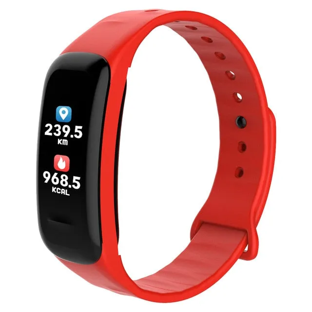 Color Screen C1S Smart Bracelet Waterproof Heart Rate Monitor Health Fitness Tracker Bluetooth Smart Watch for Sport PK MI Band4