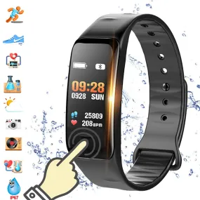 Color Screen C1S Smart Bracelet Waterproof Heart Rate Monitor Health Fitness Tracker Bluetooth Smart Watch for Sport PK MI Band4