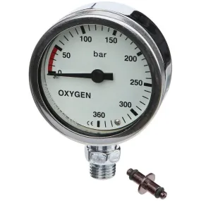 DIRZONE 52mm Naked Pressure Gauge - OXYGEN