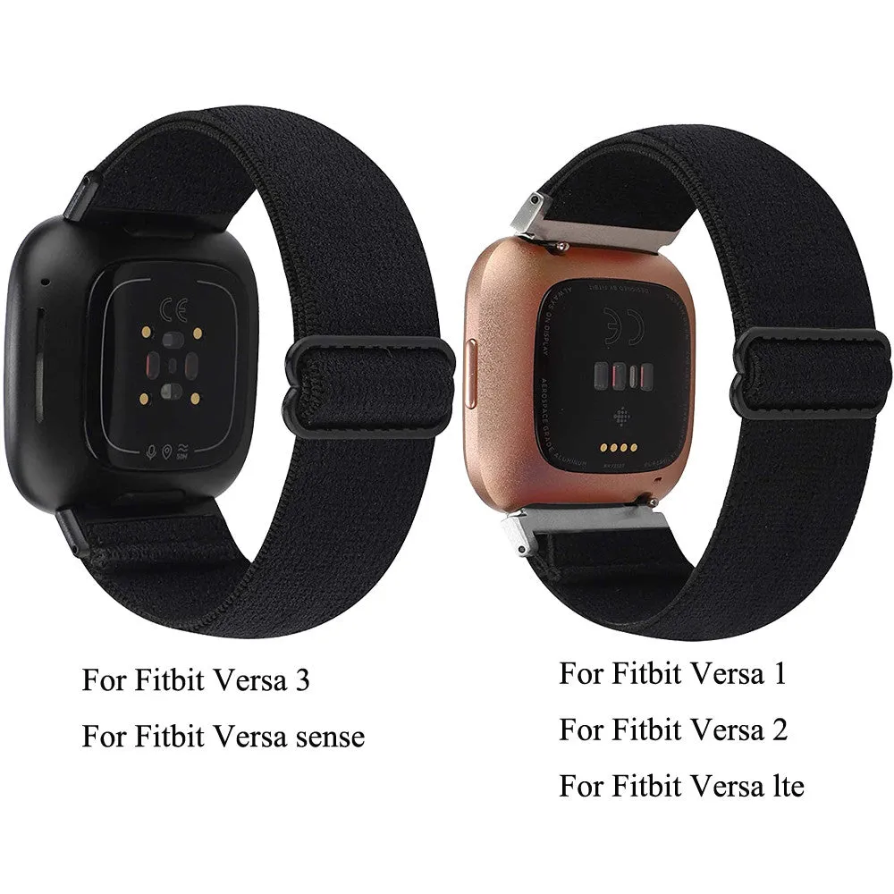 Elastic Woven Loop Strap for Fitbit Versa 3 2 Versa Lite Band Adjustable Nylon Sport Watchband Bracelet for Fitbit Sense Band