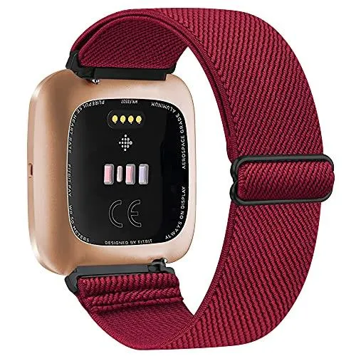 Elastic Woven Loop Strap for Fitbit Versa 3 2 Versa Lite Band Adjustable Nylon Sport Watchband Bracelet for Fitbit Sense Band