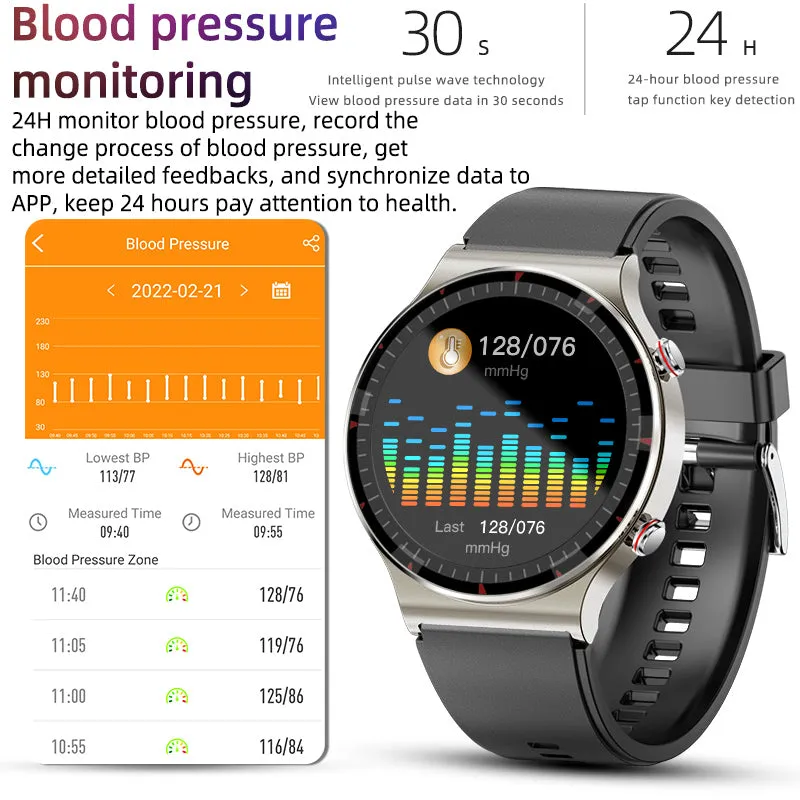 FITAOS 2024 New ECG PPG Full Touch Screen Smart Watch with Blood Oxygen Blood Pressure Heart Rate