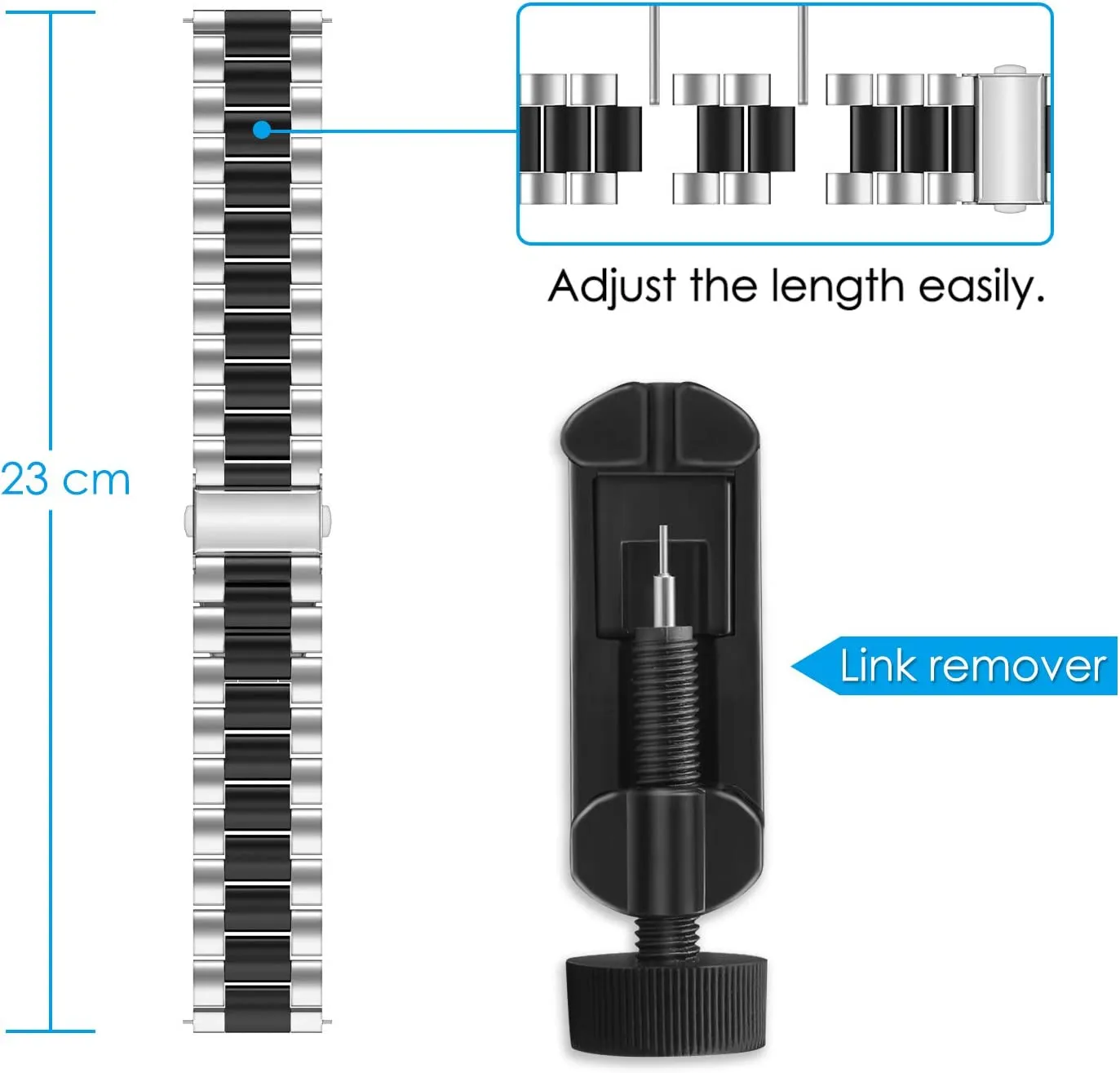 Galaxy Watch FE 40mm, Galaxy Watch 7/6/5/4 (40mm/44mm) Metal Watch Band | Fintie