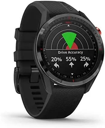 Garmin Approach S62 GPS Golf Watch (Black Bezel/Black Band) W/Accessories