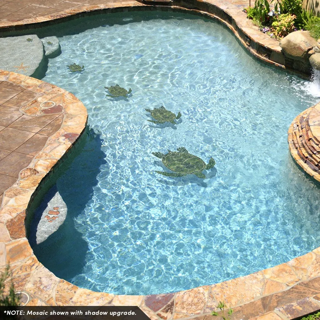 Green Sea Turtle - Pool Mosaic