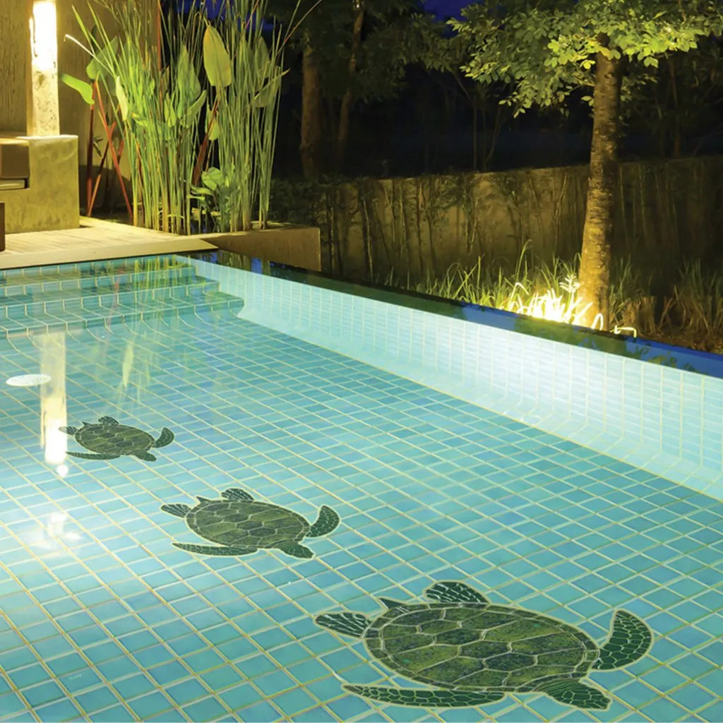 Green Sea Turtle - Pool Mosaic