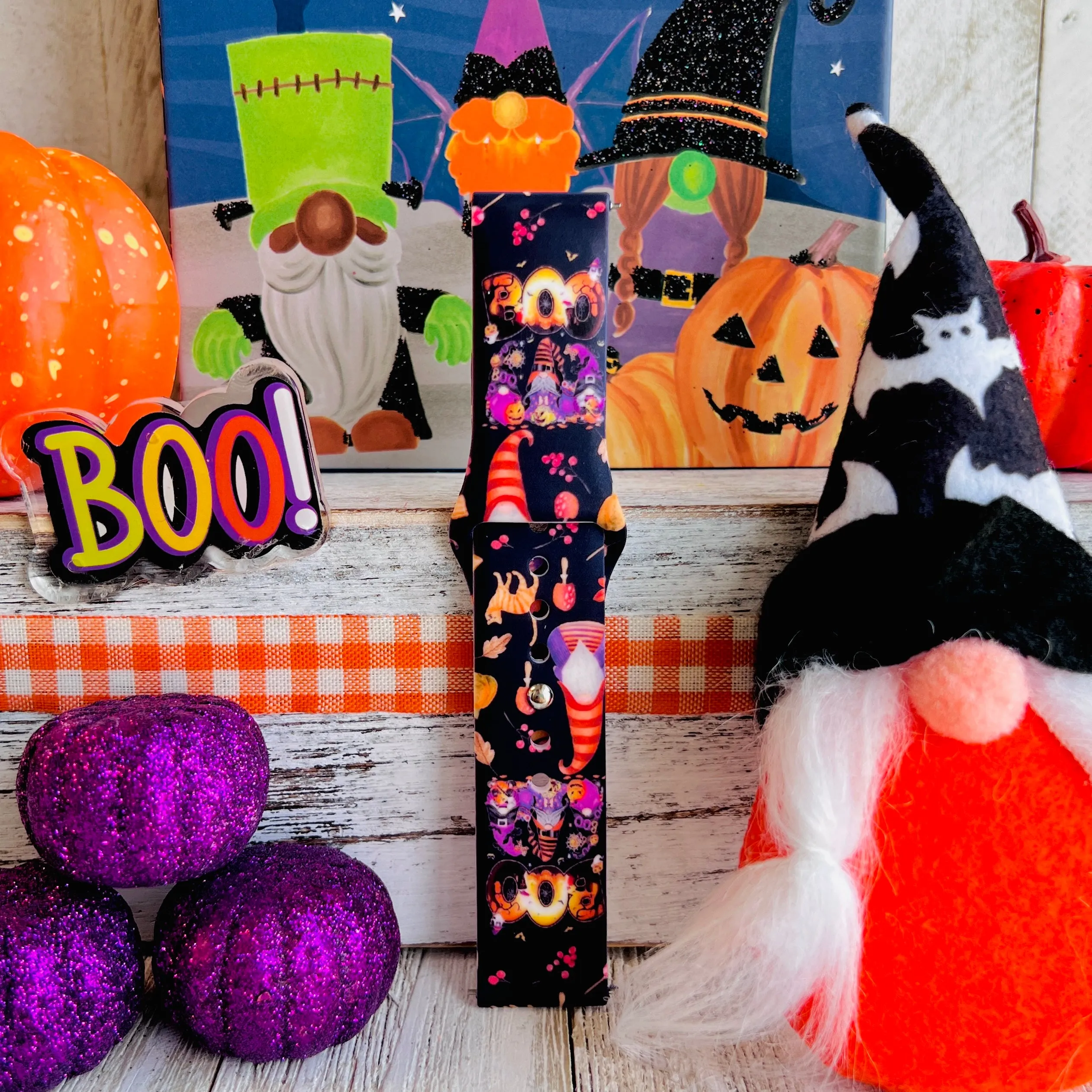 Halloween Gnome Print Silicone Band For Fitbit Versa 1/2