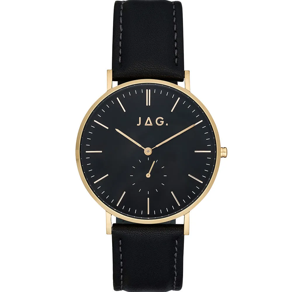 Jag BD099154G-JA08 Black Leather Mens Watch