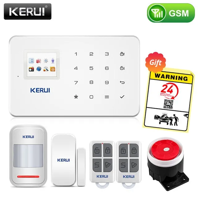 KERUI Wireless Home WIFI GSM Security Alarm System Kit APP Control With Auto Dial Motion Detector Sensor Burglar Alarm System