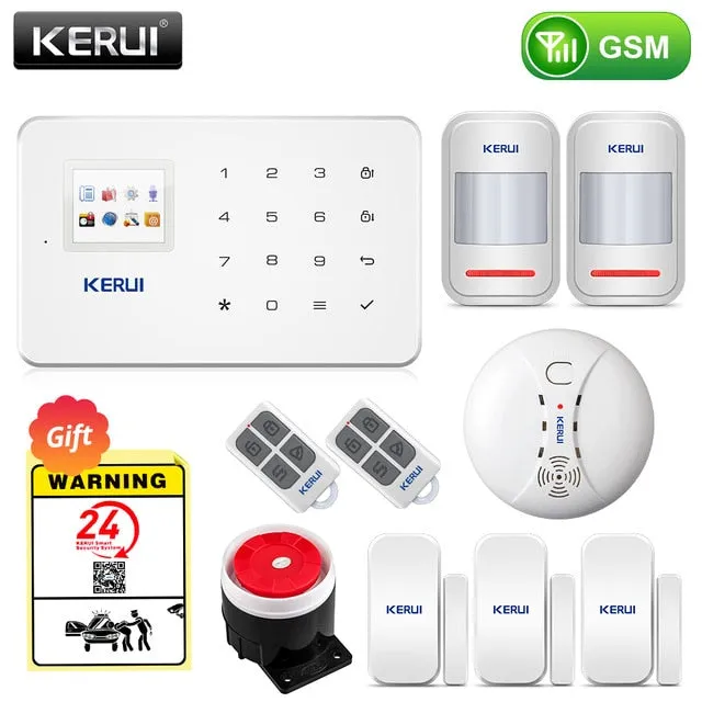 KERUI Wireless Home WIFI GSM Security Alarm System Kit APP Control With Auto Dial Motion Detector Sensor Burglar Alarm System