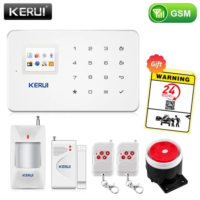 KERUI Wireless Home WIFI GSM Security Alarm System Kit APP Control With Auto Dial Motion Detector Sensor Burglar Alarm System