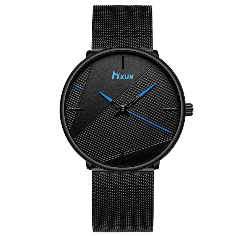 Mesh Strap Watch Fashion Trend Belt Quartz Watch Men's Student