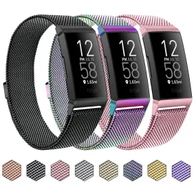 Metal Magnetic Milanese Strap For Fitbit Charge 4 3 Band Replacement Wristband Watchband For Fitbit Charge 3 SE Strap Men Female