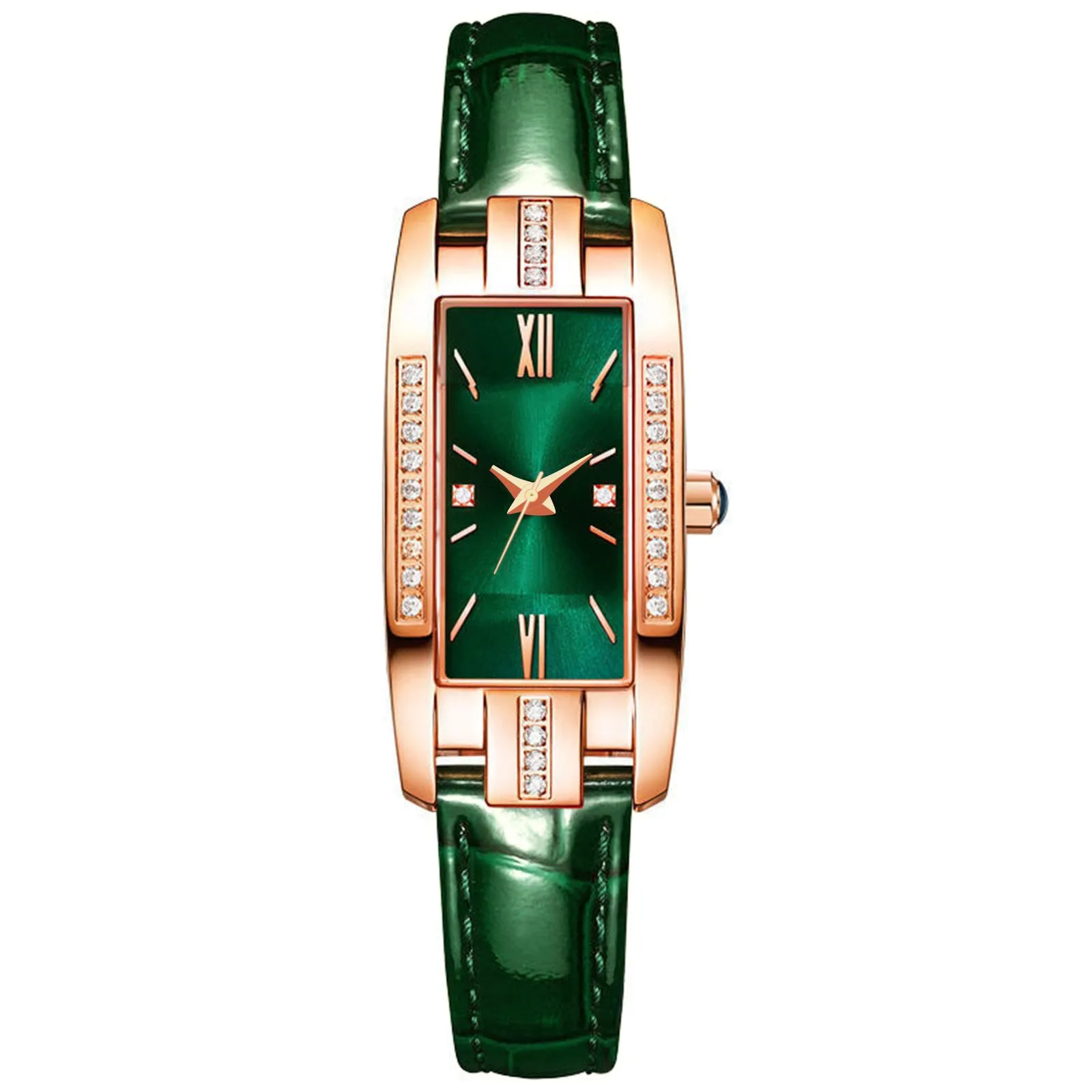 Retro Affordable Luxury Watch Women 'S Watch Women 'S Small Square Watch Diamond Small Green Watch