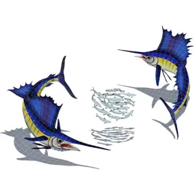 Sailfish Group w/Shadow (1 left, 1 right, 1 FREE bait ball) - Pool Mosaic