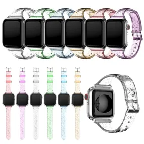 Silicone TPU transparent watchband for Apple and Samsung watches