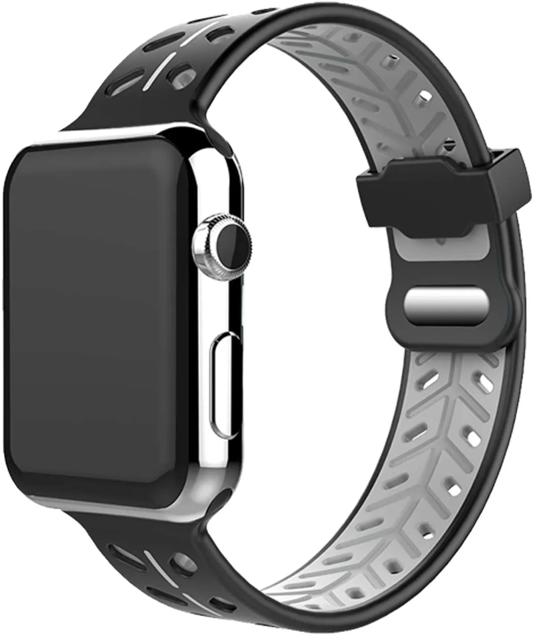 Sports Silicone Band for Apple Watch 38/40/41mm & 42/44/45mm- Leaf Design