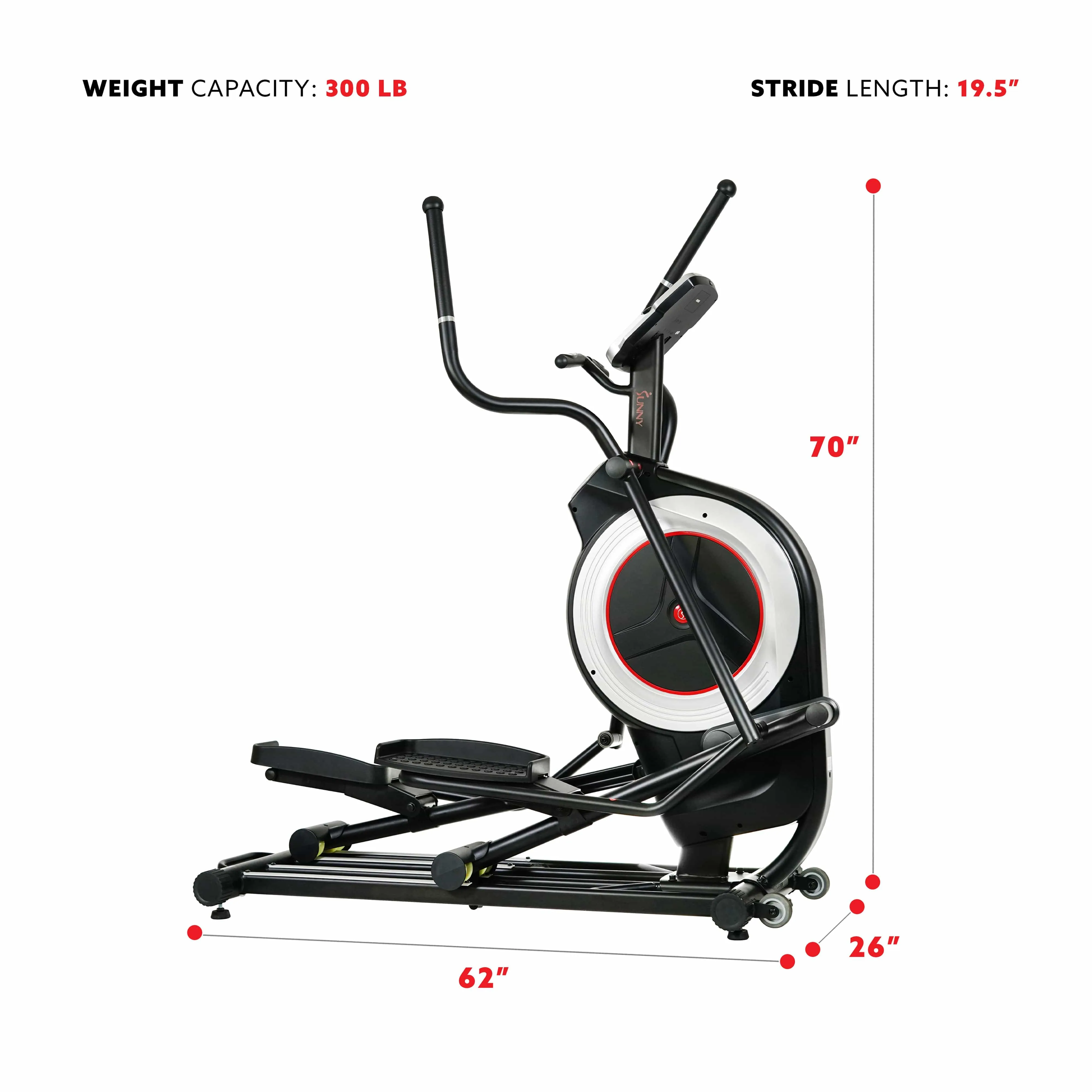 Sunny Health & Fitness Programmable Elliptical Trainer SF-E3875