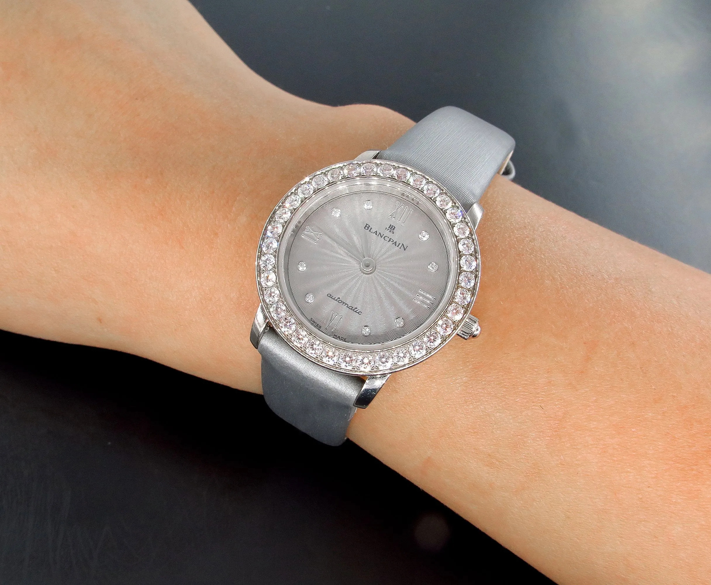 Swiss Pre-Owned Blancpain Diamond Self-winding Automatic 18k White Gold Ladies WATCH