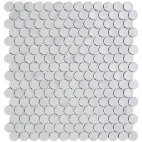 Titanium 0 Barrels, 6/8" - Glass Penny Round Mosaic