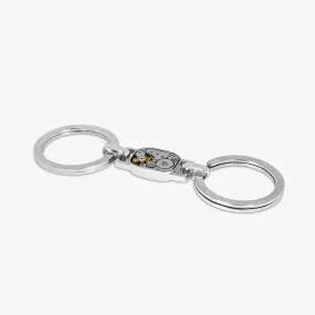 Tonneau Skeleton keyring with rhodium finish