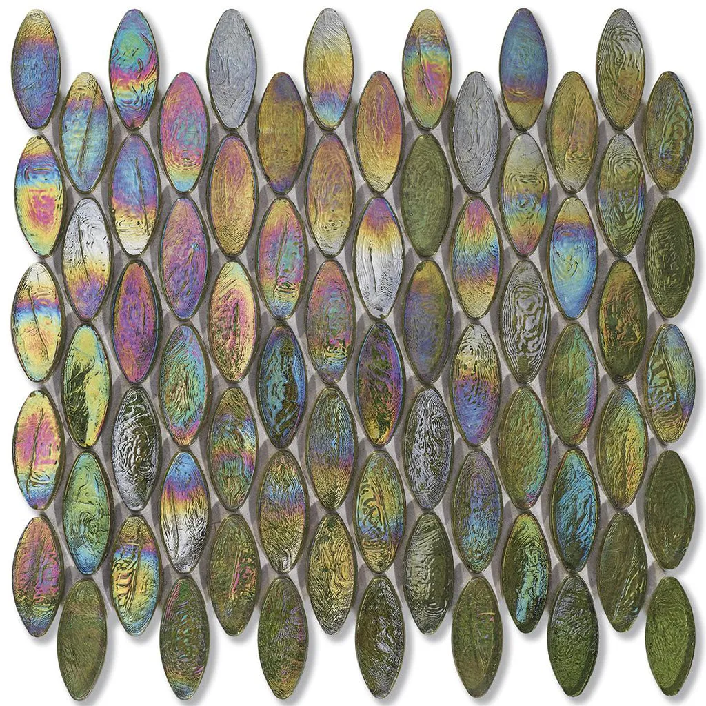 Tweed Domes, 2" x 7/8" - Glass Tile