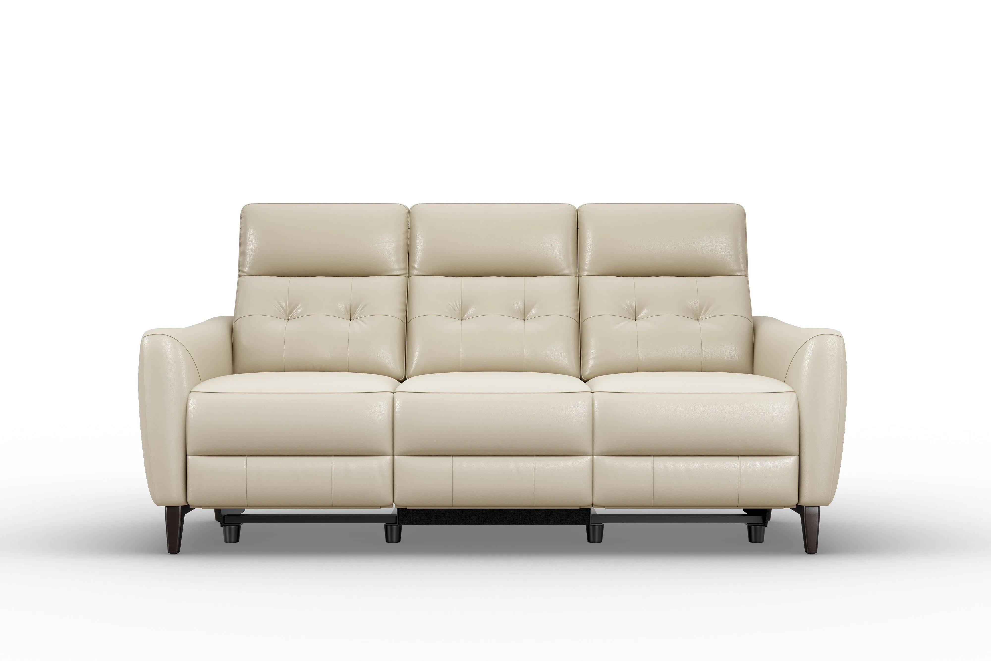 Valencia Elena Leather Three Seats Power Recliner Sofa, Cream