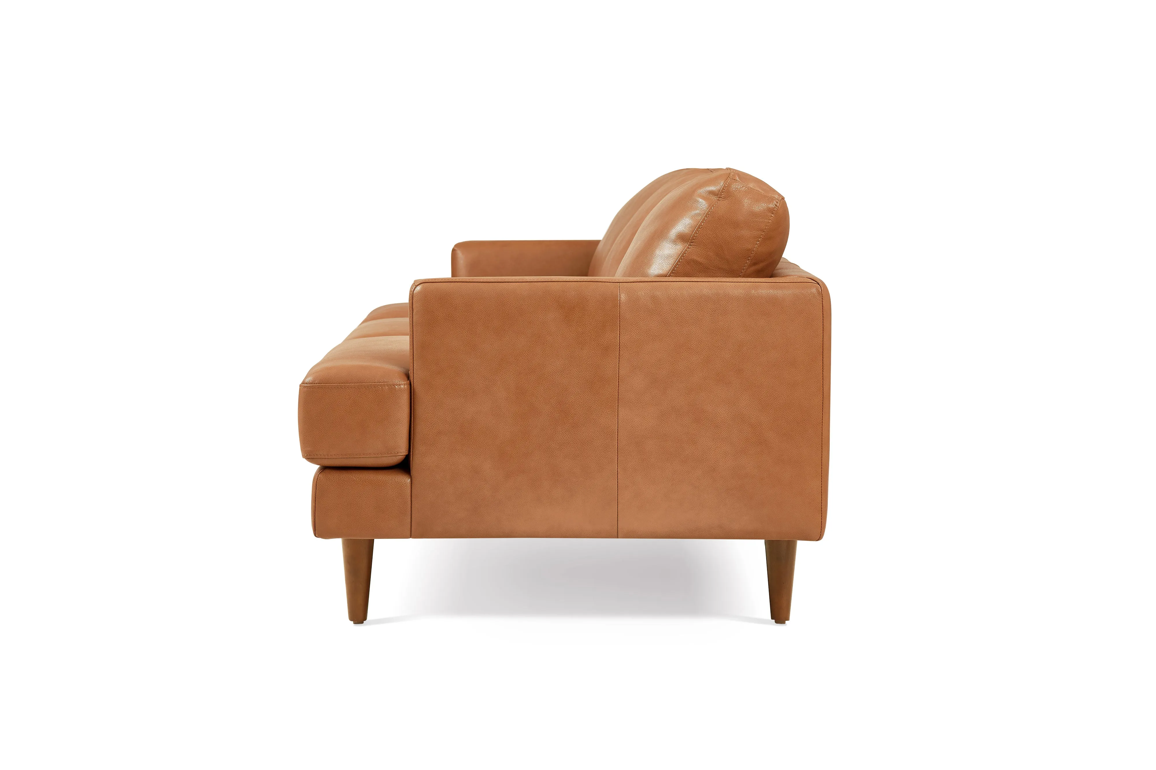 Valencia Grosseto Top Grain Leather Sofa, Three Seats, Cognac