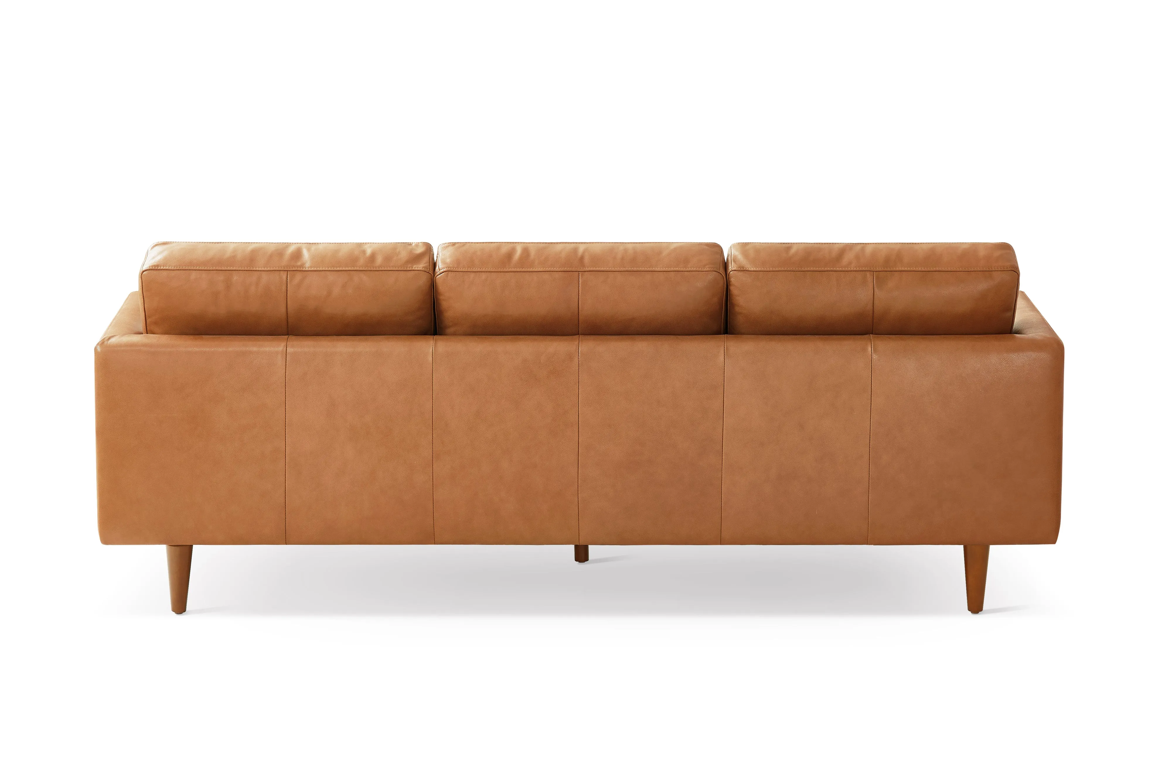 Valencia Grosseto Top Grain Leather Sofa, Three Seats, Cognac