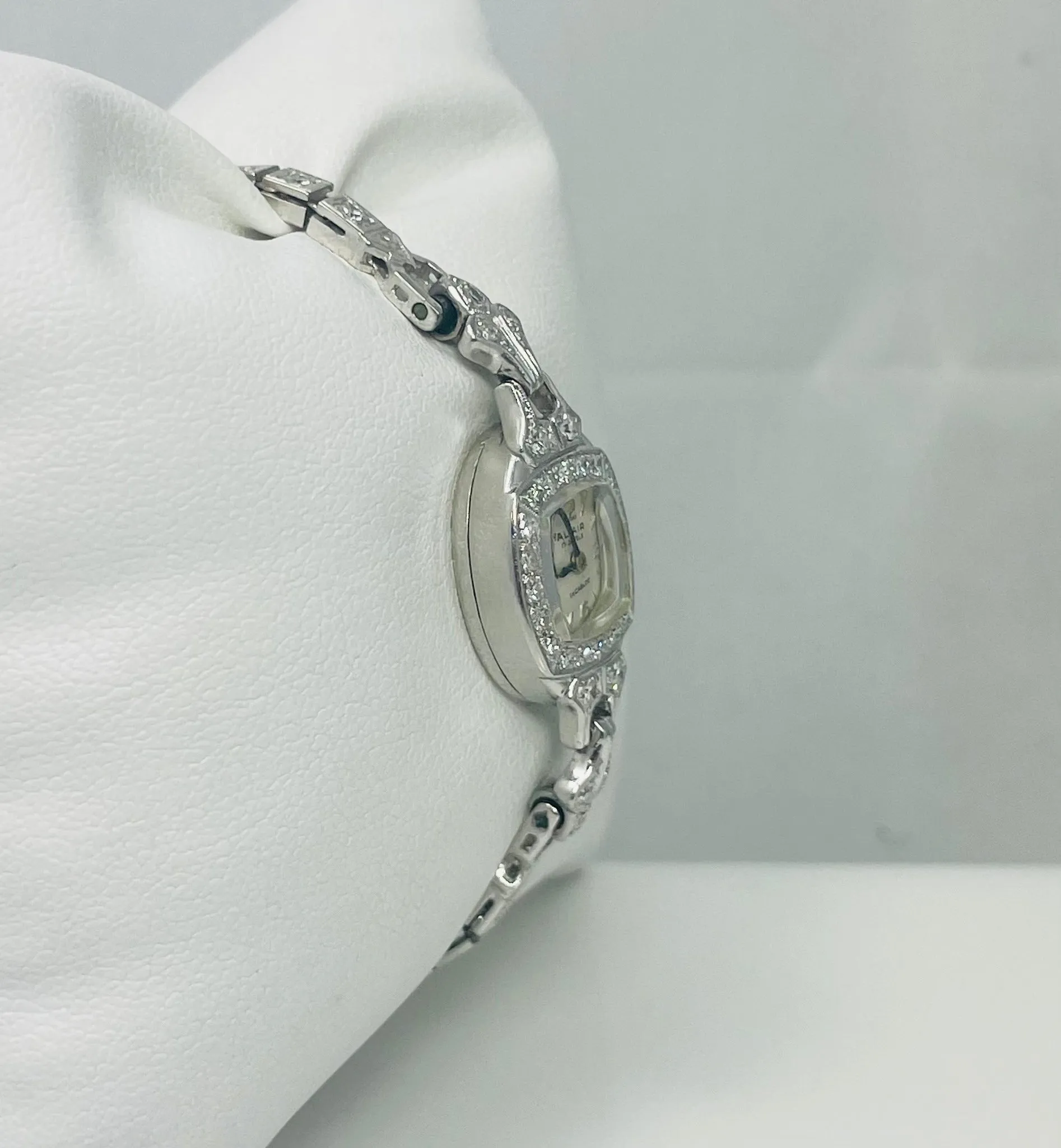 Vintage Swiss Platinum 14k White Gold Diamond Watch To Fix